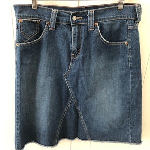 VTG LEVIS Sz 14 Denim Midi Jean Skirt